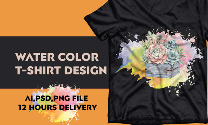 watercolor T shirt Design - Graphic Designer - Fiverr