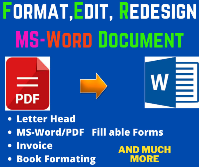 Gig Preview - Format and design your microsoft word document formatting