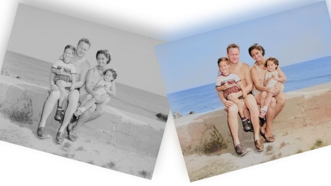 Gig Preview - Coloring and restore your old black and white photo