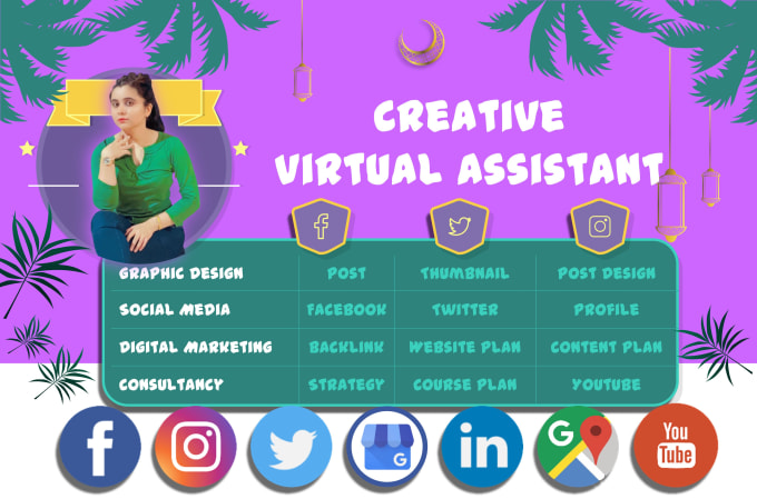 Gig Preview - Creative personal virtual assistant social media management virtual assistance