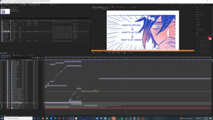 Gig Preview - Edit a professional comic dub