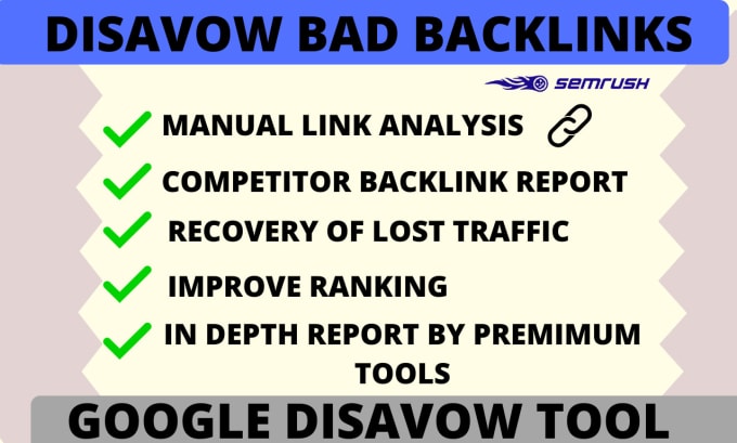 Gig Preview - Disavow toxic links, remove spammy backlinks