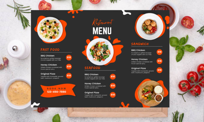 Gig Preview - Do menu design, food menu, restaurant menu, price list