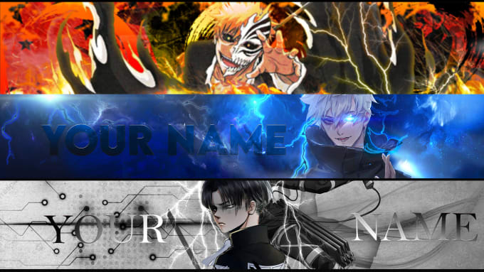 Gold Anime youtube Header  Animated banners Youtube banners Youtube  channel art