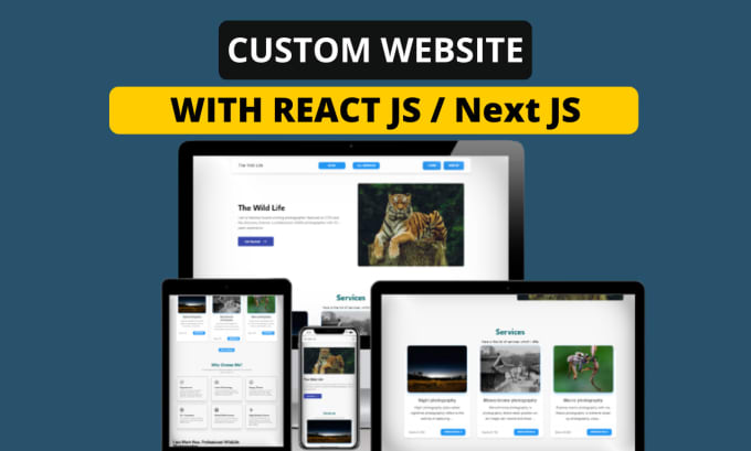 Gig Preview - Be your react js or next js web developer