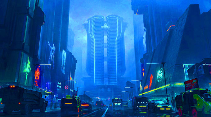 Gig Preview - Do a cyberpunk futuristic city art