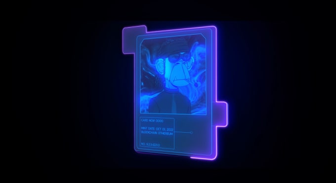 Gig Preview - Create futuristic hollow nft trading cards