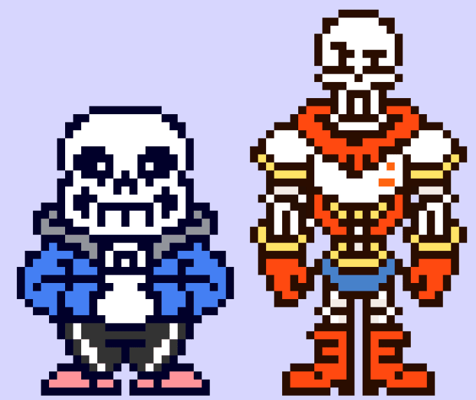 Undertale Sans And Papyrus, Pixel Art Maker