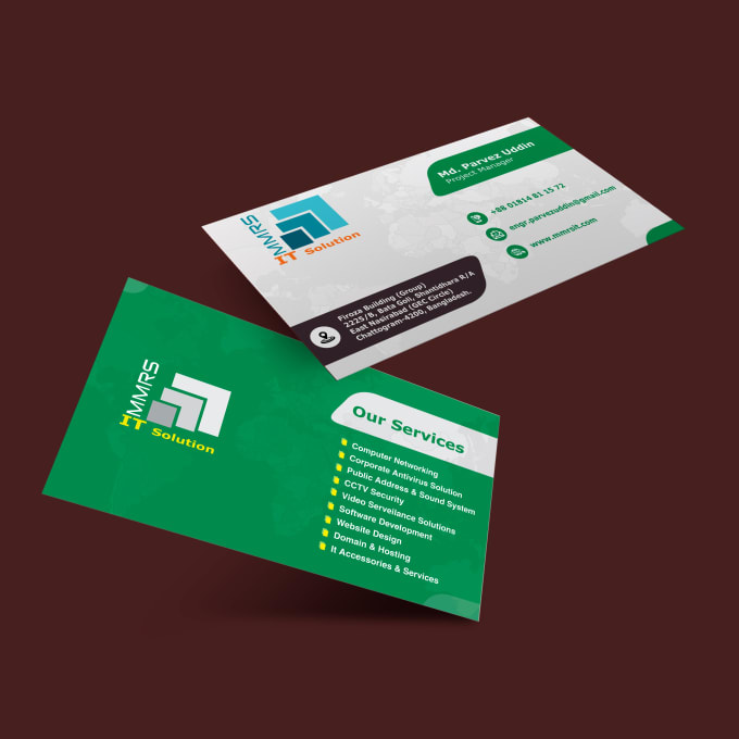 Gig Preview - Create 4 different business card design within 5 hours