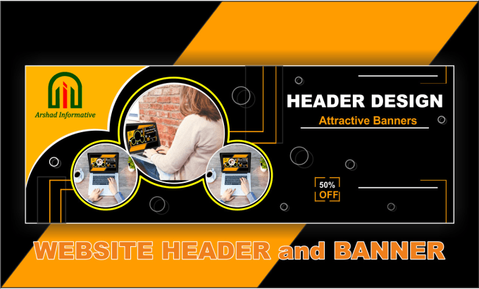 Gig Preview - Professional website header design services , custom headers