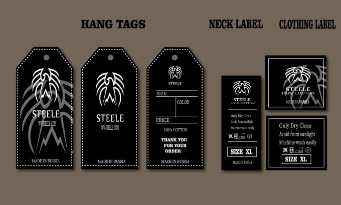 Ayangraphicsbd: I will design clothing tag hang tag clothing label