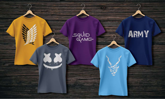 Gig Preview - Modern custom t shirt design with free mockup