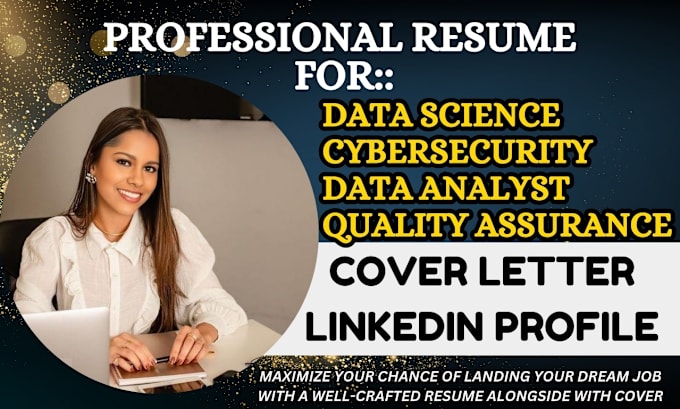 Gig Preview - Write data science resume, data analyst, cyber security, business analyst resume