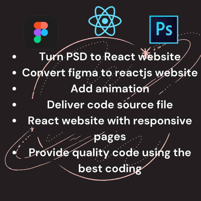 Gig Preview - Transform your stunning figma or PSD design into an interactive reactjs website