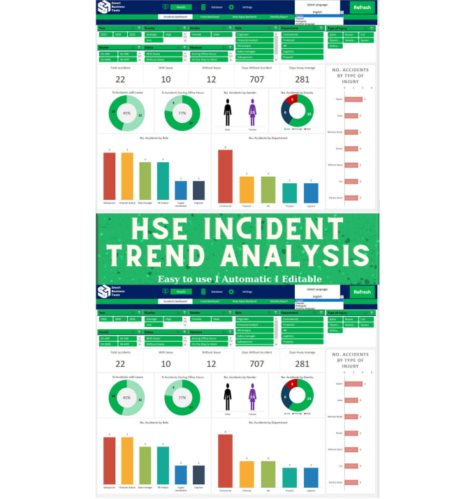 Gig Preview - Human resource management dashboard template