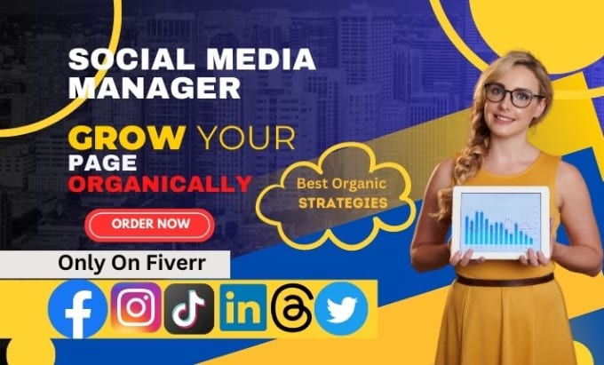 Gig Preview - Be your social media manager and content creator