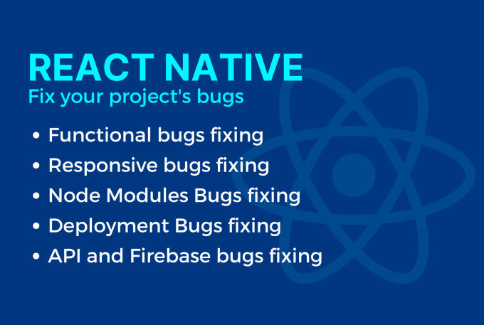 Gig Preview - Fix react native app bugs and errors