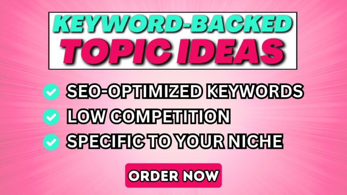 Gig Preview - Research epic blog post topic ideas with SEO keywords