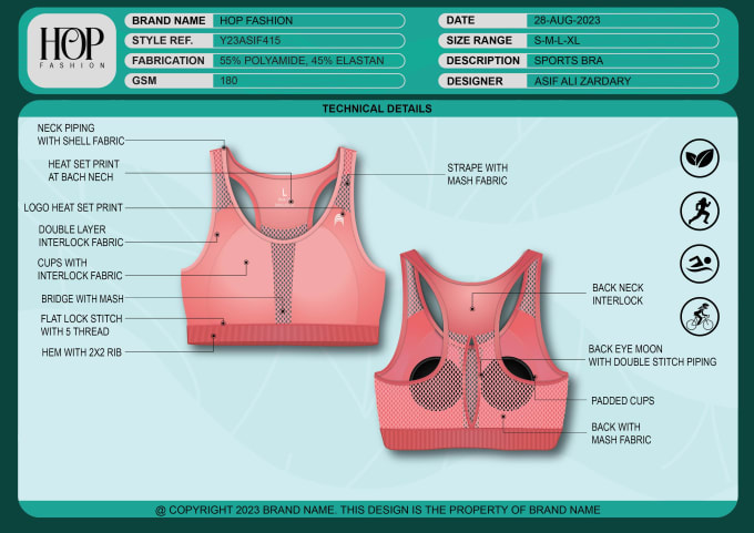 Gig Preview - Design fashion tech pack active wear, boxer, shorts