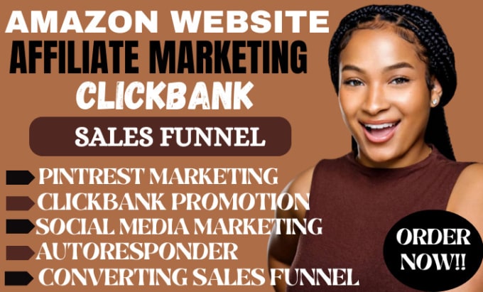 Gig Preview - Boost sales affiliate marketing amazon website clickbank sales funnel