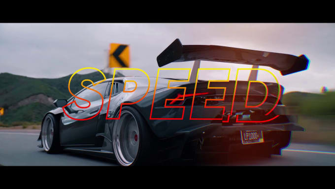 Gig Preview - Amazing lamborghini glitch logo intro