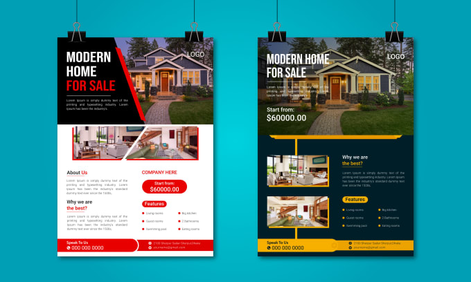 Gig Preview - Design a modern home or real estate flyer for your business