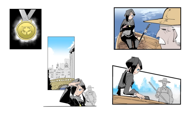 Gig Preview - Render quality webtoon panels