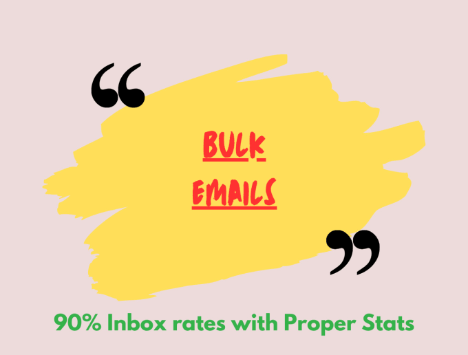 Gig Preview - Send mass emails or bulk email blast with good inbox rates