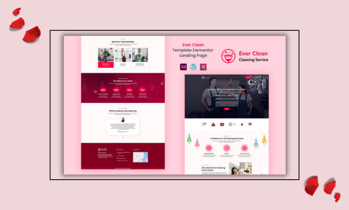 Gig Preview - Do valentines day landing page design with elementor on wordpress