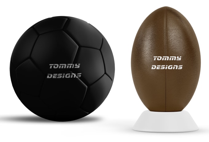 Gig Preview - Design realistic sports balls mockups with your logo and print