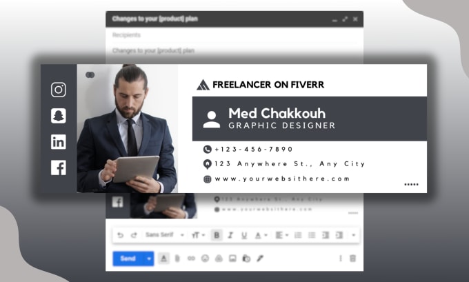 Gig Preview - Design clickable html email signature for gmail, outlook etc