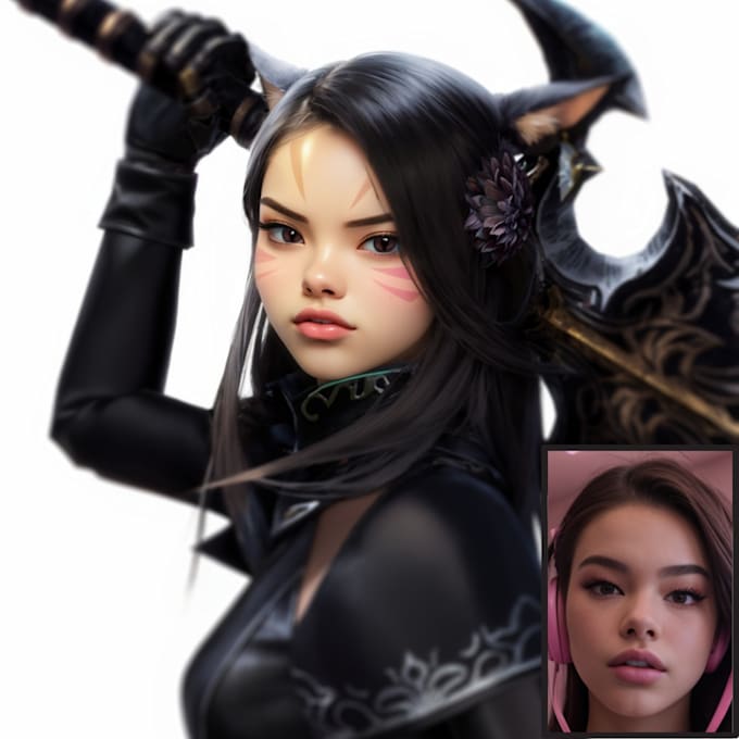 Gig Preview - Create fantasy portraits with your face