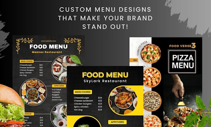 Gig Preview - Design a professional and modern restaurant menu card