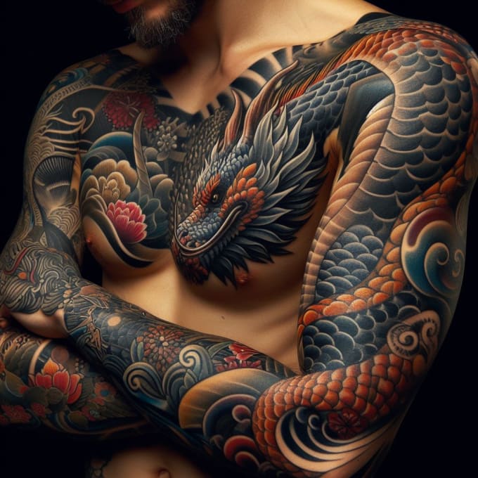 Create unique japanese tattoo design by Tlatsworkstudio