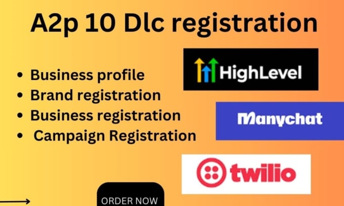 Bestseller - do twilio, a2p 10dlc, gohighlevel,a2p registration,sales funnel,autoresponder