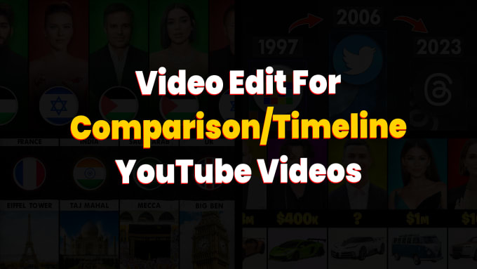 Gig Preview - Do comparison youtube video editing