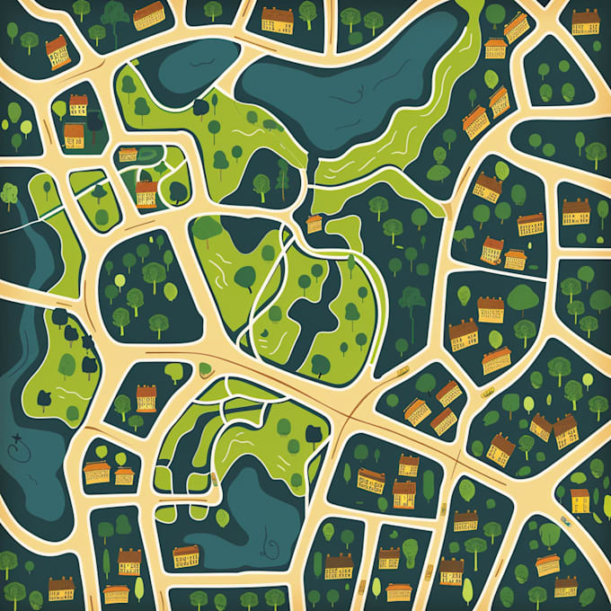 Gig Preview - Make a vector map or map design for you