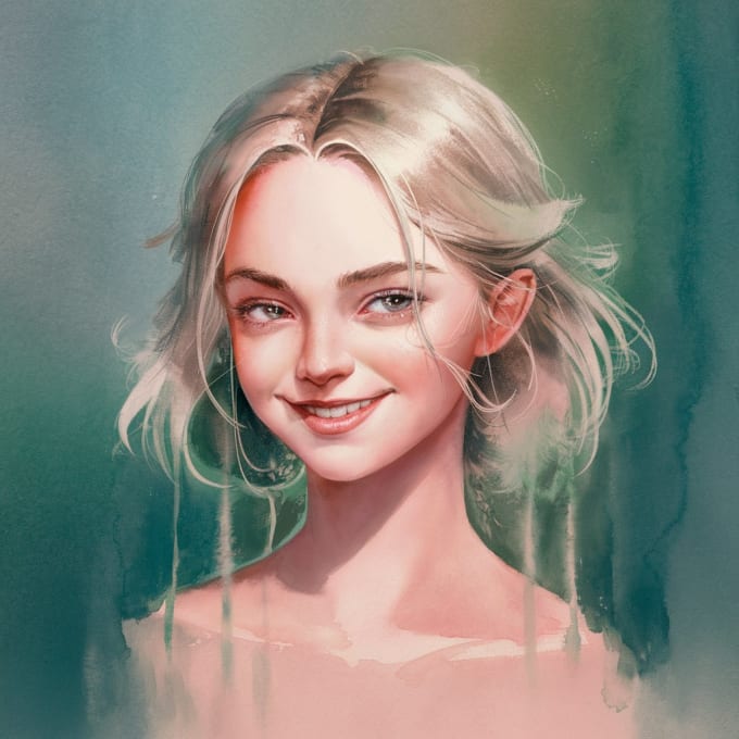 Gig Preview - Draw your portrait in watercolor