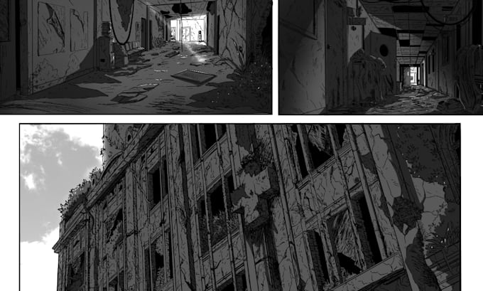 Gig Preview - Draw action genre comic pages with my dark art style