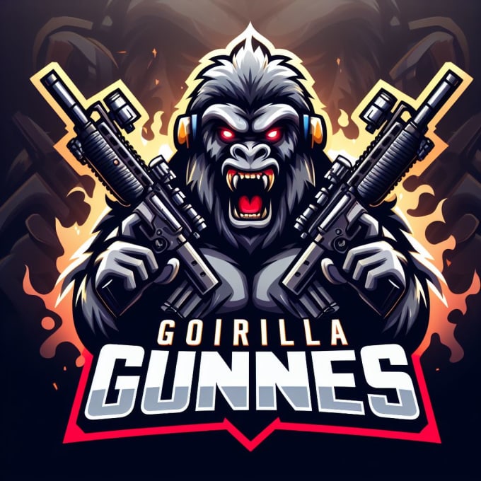 Gig Preview - Design awesome gorilla gunners esport mascot logo with unlimited revision