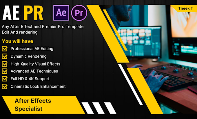 Gig Preview - Edit videos templates premiere pro and adobe after effects