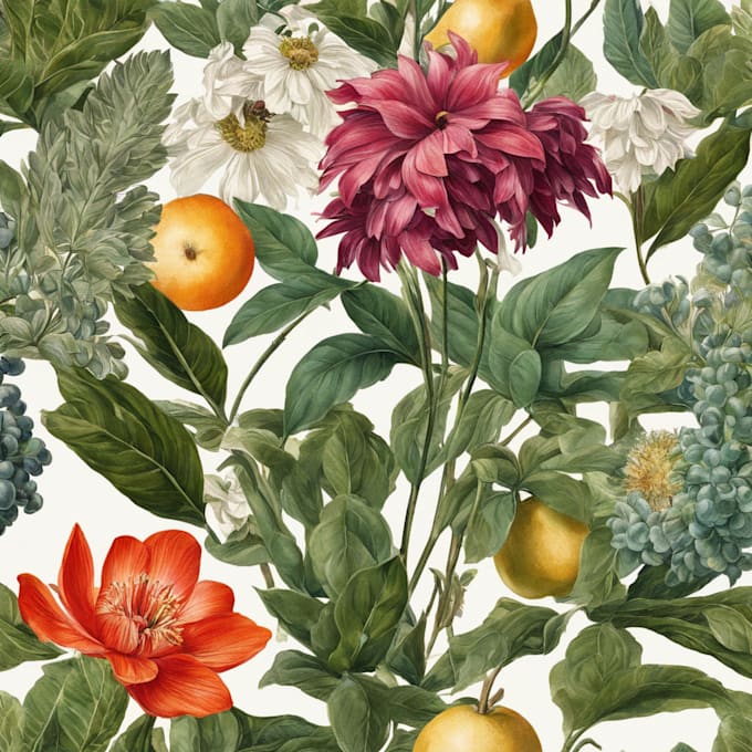 Gig Preview - Draw botanical illustration of flowers, plants, fruits