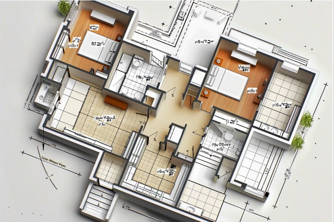 Gig Preview - Draw house plan, design 2d floor plan and 3d rendering