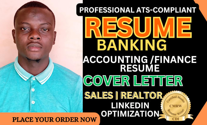 Gig Preview - Write your professional accountant and banking resume