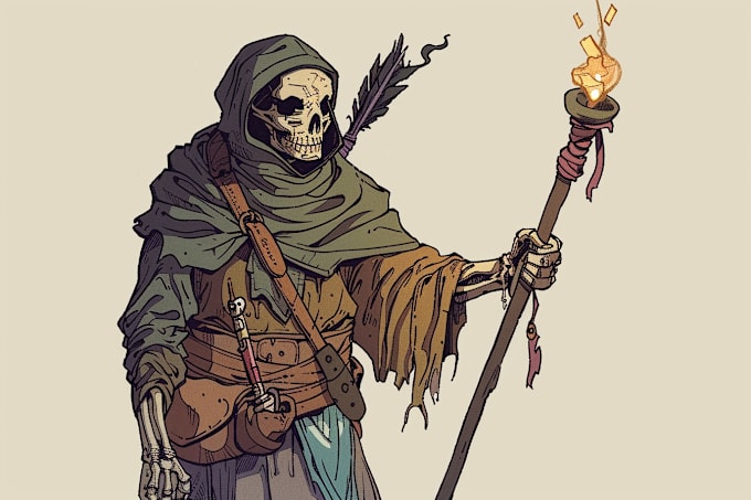 Gig Preview - Make dnd character illustration