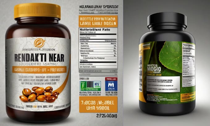 Gig Preview - Do supplement label label design product label product label design bottle label