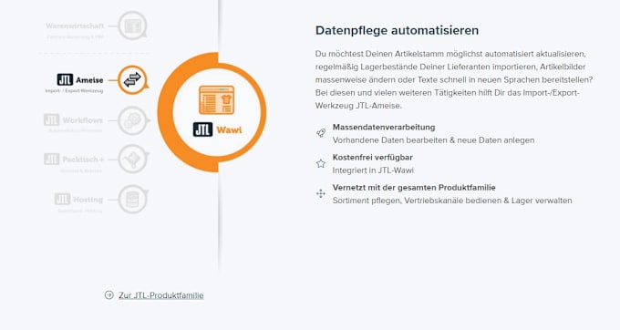 Gig Preview - Import export data, consult or help all around jtl wawi