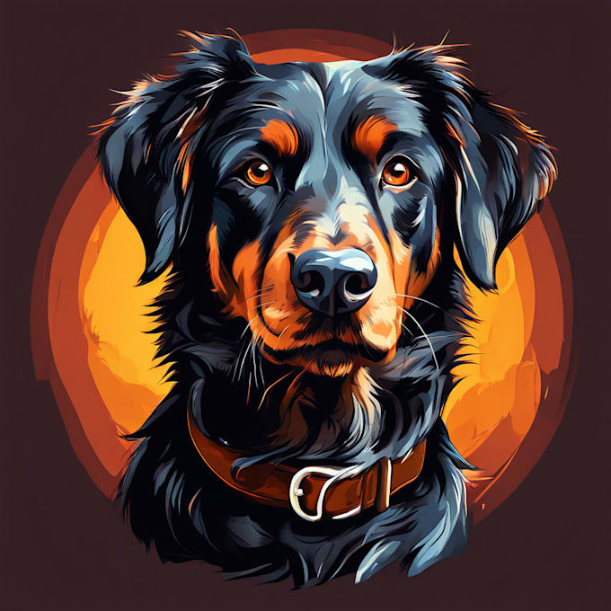 Gig Preview - Draw illustration pet portrait vector art in 12 hourse