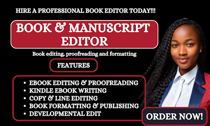 Gig Preview - Do proofreading, copy and line editing for books as developmental ebook editor