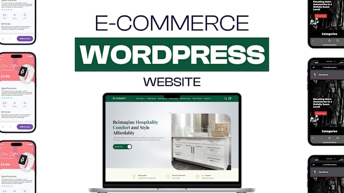 Gig Preview - Create wordpress website, blog website and ecommerce website